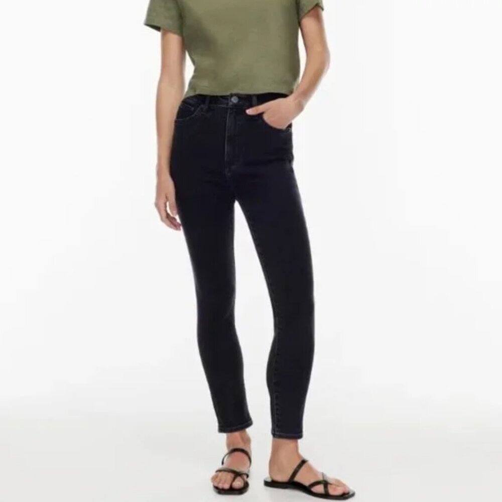Aritzia Denim Forum The Lola High Rise Skinny 28L, Black Eyeliner